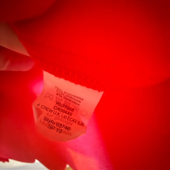 J CREW Hot Pink Sleeveless Scalloped Dress 0 - Picture 6 of 6